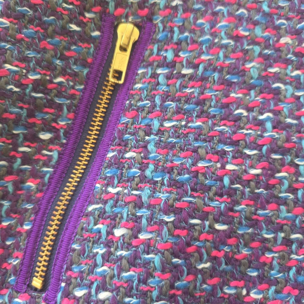 J. Crew Vibrant Tweed Mini Skirt Sz 0 XS - Picture 2 of 4